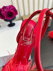 Bagsaaa Christian Louboutin Miss Z Poupi Strappy sandals Crepe satin red - 10cm - 2