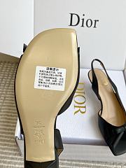 Bagsaaa Dior Bow Heeled Slingback Sandal Pink Lambskin 4cm - 3