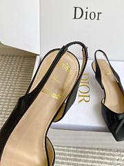 Bagsaaa Dior Bow Heeled Slingback Sandal Pink Lambskin 4cm - 2