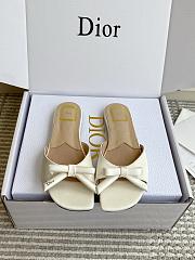 Bagsaaa Dior Bow Slide White Lambskin - 1