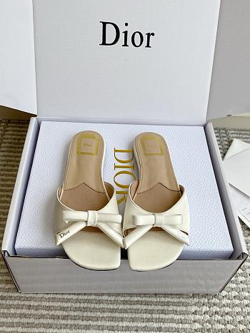 Bagsaaa Dior Bow Slide White Lambskin