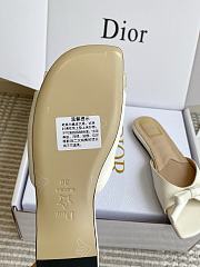 Bagsaaa Dior Bow Slide White Lambskin - 3