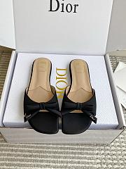 Bagsaaa Dior Bow Slide Black Lambskin - 1