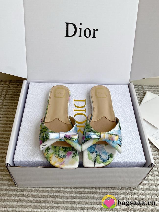 Bagsaa Dior Bow Slide Multicolor Dior Secret Garden Jacquard - 1