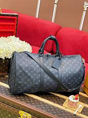 Bagsaaa LV M14202 Keepall Bandoulière 50 Monogram Eclipse Canvas - 50cm - 1