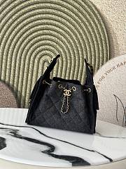 Bagsaaa CHANEL 25 Small Handbag AS5293 black denim - 30cm - 1