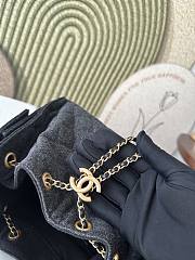 Bagsaaa CHANEL 25 Small Handbag AS5293 black denim - 30cm - 3