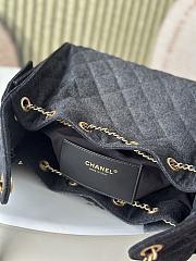 Bagsaaa CHANEL 25 Small Handbag AS5293 black denim - 30cm - 2