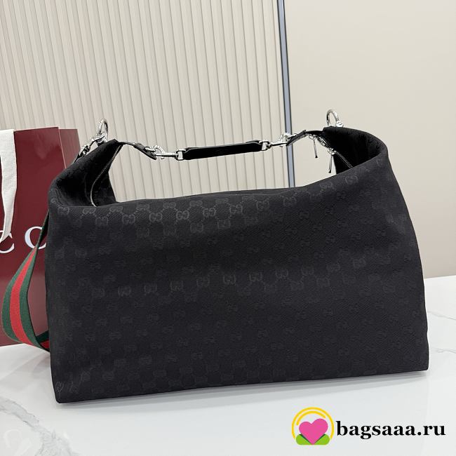 Bagsaaa Gucci Brera large crossbody bag 864485 black GG canvas - 45cm - 1