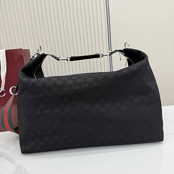 Bagsaaa Gucci Brera large crossbody bag 864485 black GG canvas - 45cm