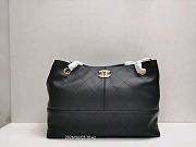 Bagsaaa Chanel Calfskin Quilted Small Coco Base Shopping Bag Black - 36cm - 1