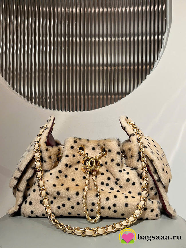 Bagsaaa CHANEL 25 Mini Handbag AS5631 leopard-printed pony hair - 22cm - 1
