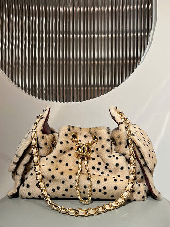 Bagsaaa CHANEL 25 Mini Handbag AS5631 leopard-printed pony hair - 22cm