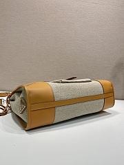 Bagsaaa Prada Bonnie linen and leather tote bag 1BA433 large Rope/Natural - 38cm - 4