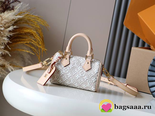 Bagsaaa LV M28502 Nano Speedy Monogram Emblème Peuplier - 16cm - 1