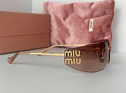 Bagsaaa Miu Miu rimless sunglasses feature gold-tone metal frames - 2