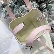 Bagsaaa Small Dior Toujours Vertical Tote Bag Two-Tone Latte and Soupir Pink Macrocannage Calfskin - 18.5cm - 4