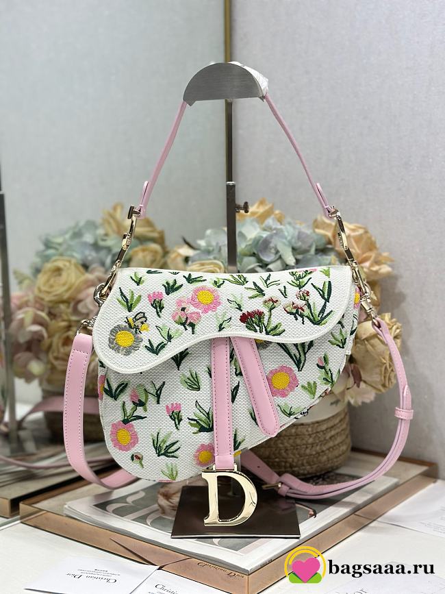 Bagsaaa Dior Saddle bag from the Daisy Garden collection- 25.5cm - 1