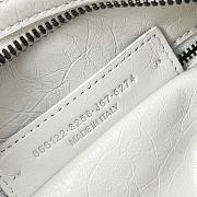 Bagsaaa Balenciaga Le City Bag Small in natural beige raffia effect fabric and white - 30cm - 2