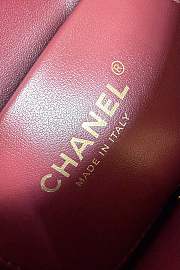 Bagsaaa Chanel Mini Flap Bag with Top Handle AS6424 Dark Burgundy - 19.5cm - 2