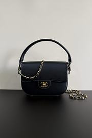 Bagsaaa Chanel Mini Flap Bag with Top Handle AS6424 Black - 19.5cm - 1