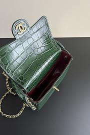 Bagsaaa Chanel Mini Flap Bag with Top Handle AS6424  Crocodile Embossed - 19.5cm - 4