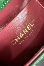 Bagsaaa Chanel Mini Flap Bag with Top Handle AS6424  Crocodile Embossed - 19.5cm - 2