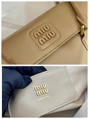 Bagsaaa Miu Miu Arcadie leather bag 5BD282 beige - 24cm - 4