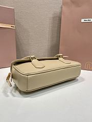 Bagsaaa Miu Miu Arcadie leather bag 5BD282 beige - 24cm - 3