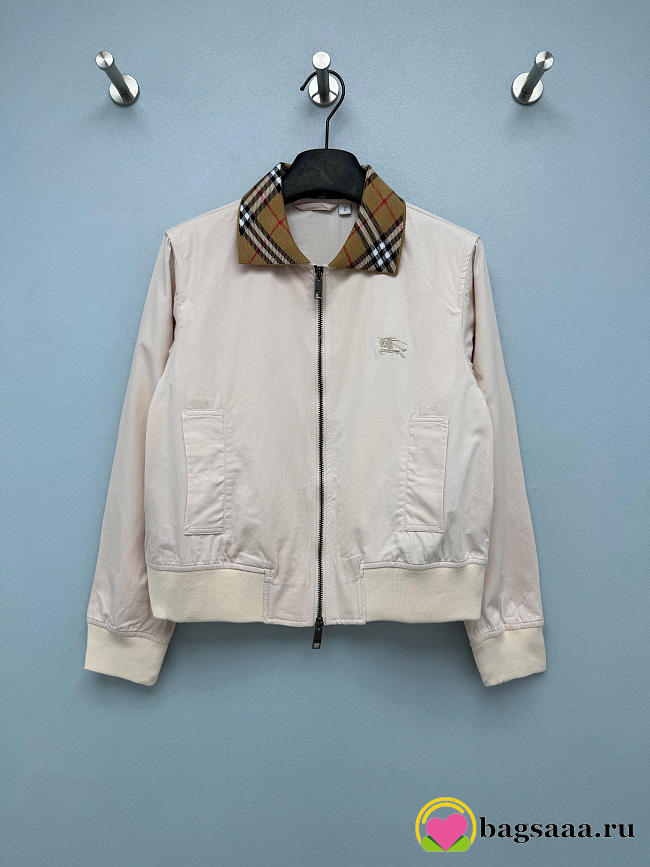 Bagsaaa Burberry Gabardine Glenfields Harrington Jacket white - 1