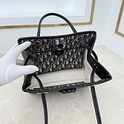 Bagsaaa Small Dior Promenade Shopping Bag Black Flat Cannage Calfskin - 27cm - 3