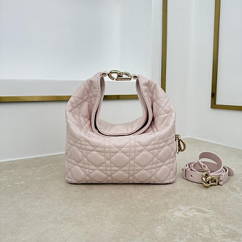 Bagsaaa Small Dior Toujours hobo bag Cannage light pink - 22.5cm