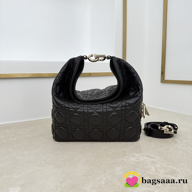 Bagsaaa Small Dior Toujours hobo bag Cannage black - 22.5cm - 1