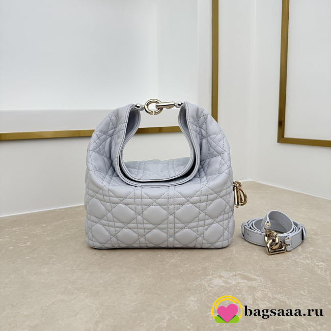 Bagsaaa Small Dior Toujours hobo bag Cannage light blue - 22.5cm - 1
