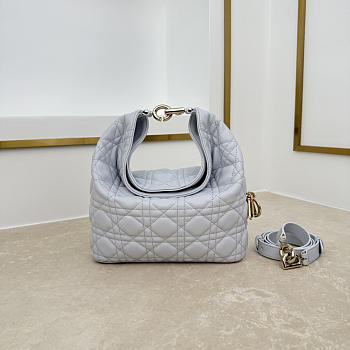 Bagsaaa Small Dior Toujours hobo bag Cannage light blue - 22.5cm