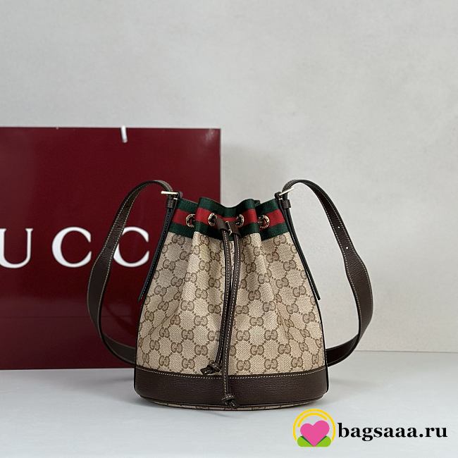 Bagsaaa Gucci Venice small bucket bag ‎A002GW brown GG - 23cm - 1
