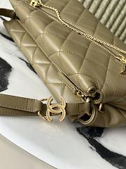 Bagsaaa Chanel Small Hobo Bag AS6411 Dark Khaki Lambskin - 29cm - 4
