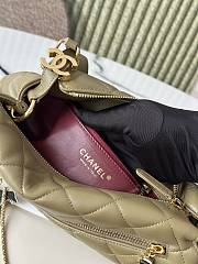 Bagsaaa Chanel Small Hobo Bag AS6411 Dark Khaki Lambskin - 29cm - 3