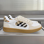 Bagsaaa Burberry Leather, Suede and Check Terrace Sneakers - 1
