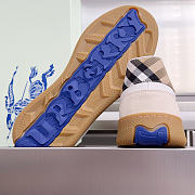 Bagsaaa Burberry Leather, Suede and Check Terrace Sneakers - 2