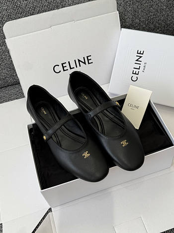 Bagsaaa Celine Ballet Ballerina In Lambskin Black
