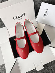 Bagsaaa Celine Ballet Ballerina In Lambskin Red - 1