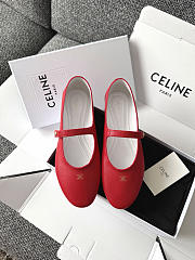 Bagsaaa Celine Ballet Ballerina In Lambskin Red - 2