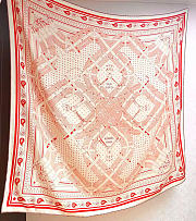 Bagsaaa Hermes Mors a Jouets Bandana shawl orange 140cm - 1