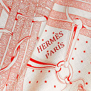 Bagsaaa Hermes Mors a Jouets Bandana shawl orange 140cm - 2