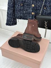 Bagsaaa Miu Miu Leather booties brown - 4