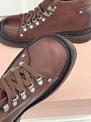 Bagsaaa Miu Miu Leather booties brown - 3