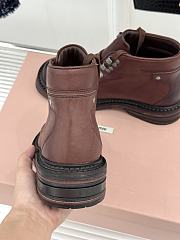 Bagsaaa Miu Miu Leather booties brown - 2