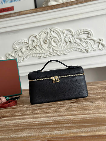 Bagsaaa Loro Piana Extra Bag L27 Black - 27 cm
