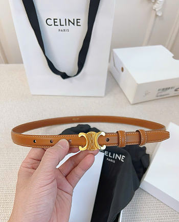 Bagsaaa Celine Triomphe Belt 18MM IN Natural Calfskin Tan - 1.8cm